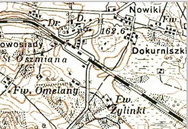 Карта Дакурнішак 1930-я