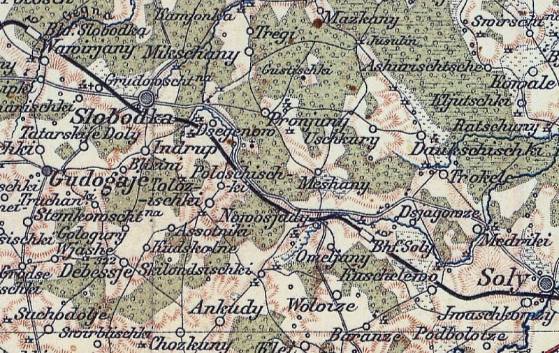 Карта Віленшчыны 1893