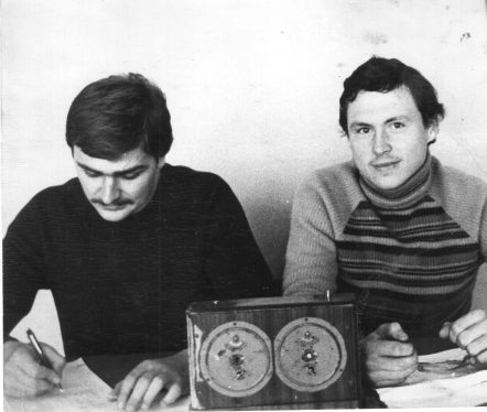 За судейским столиком Игорь Рябченко (справа), 1978 г.
